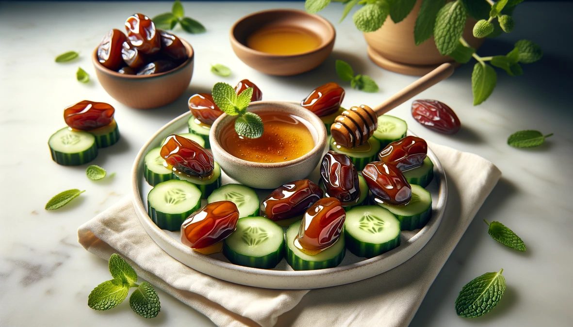 Honey-Glazed Date and Cucumber Bites Recipe