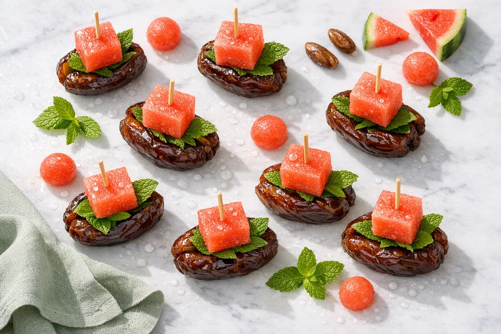 Wet Date and Watermelon Cooling Bites Recipe